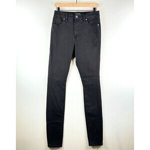 Good American Women Jeans Black Denim Skinny Mid Rise Dark Wash Casual Size 8/29